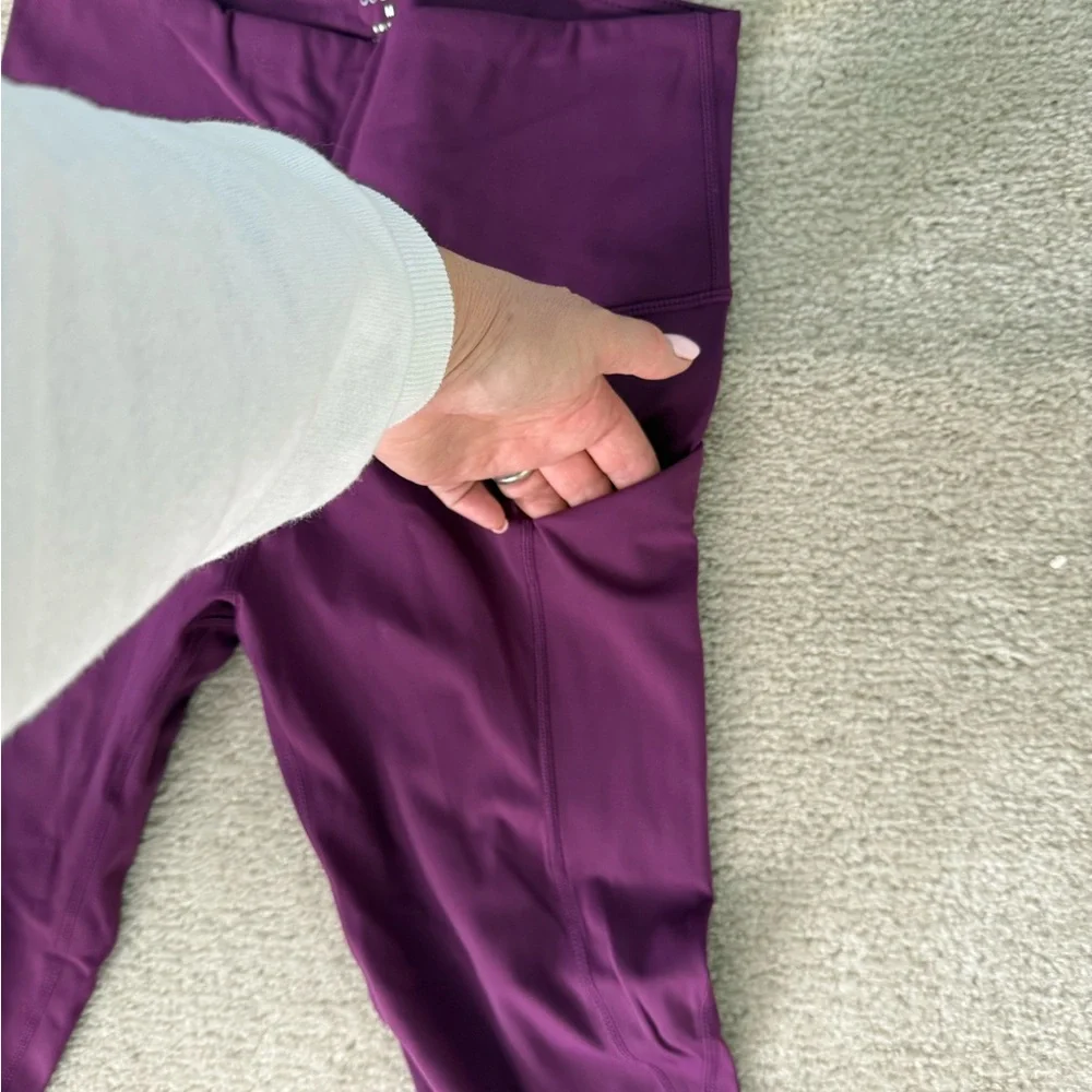 Purple High-Waisted Leggings - Picture 5 of 5